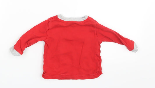 Mickey Mouse Boys Red Basic T-Shirt Size 3-6 Months