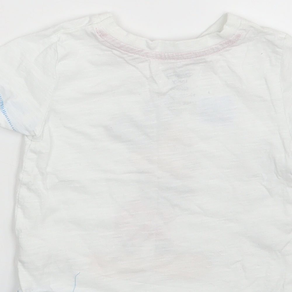 Disney Baby White Basic T-Shirt Size 12-18 Months