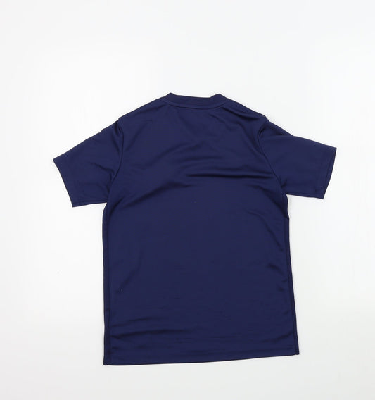dri-fit Boys Blue Colourblock Basic T-Shirt Size 9-10 Years