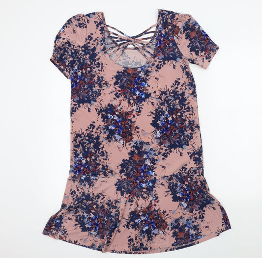 NEXT Womens Pink Geometric A-Line Size 10
