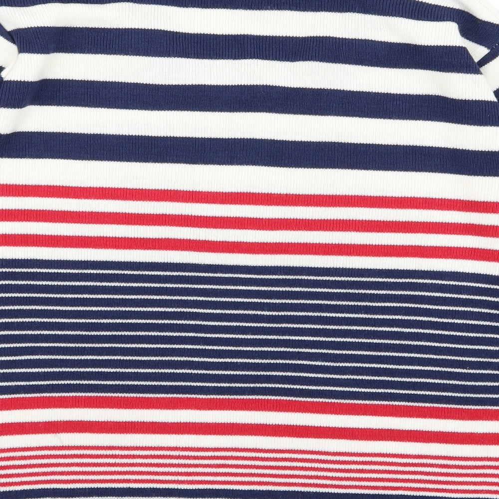 Damart Womens Multicoloured Striped Basic T-Shirt Size 14