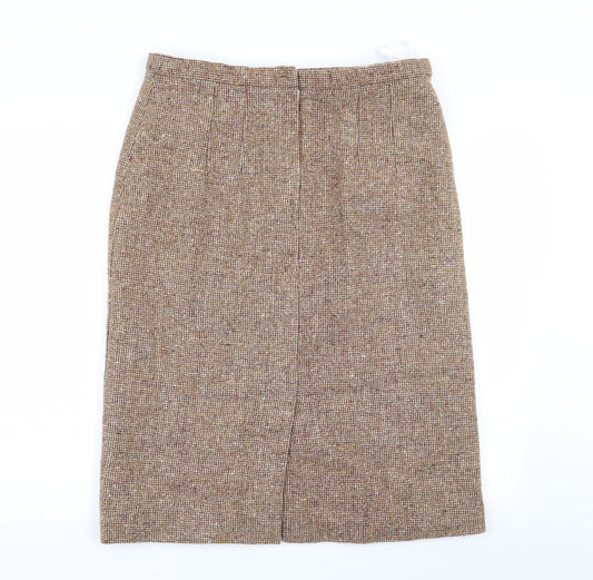 Preworn Womens Beige A-Line Skirt Size 34 in