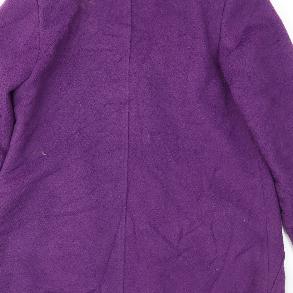 M&S Womens Purple Jacket Coat Size 12