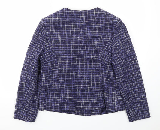EWM Womens Blue Jacket Blazer Size 14