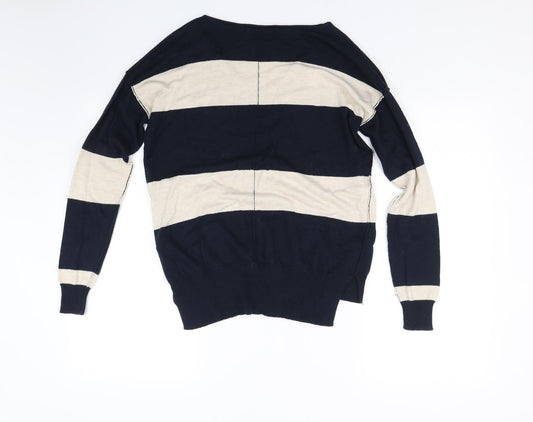 NEXT Womens Blue Striped Pullover Jumper Size 6