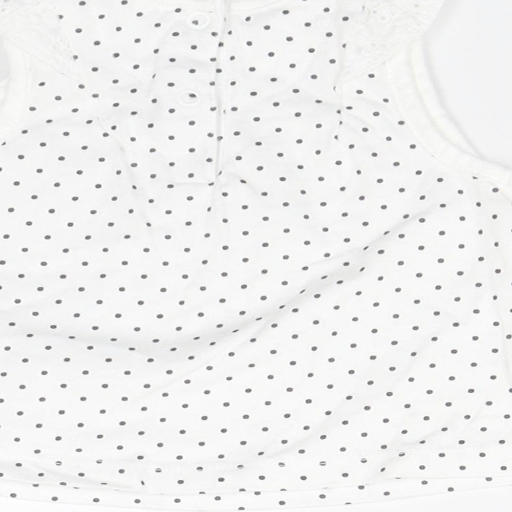 Nutmeg Baby White Polka Dot Basic Tank Size Newborn