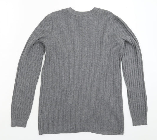 ASOS Womens Grey Knit Pullover Jumper Size 8