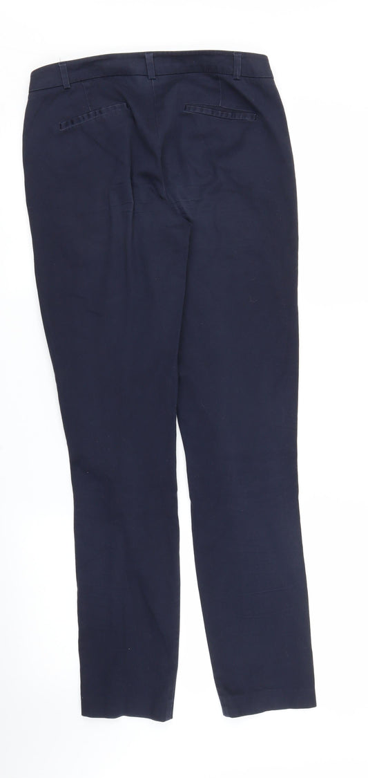 Camaieu Womens Blue Pedal Pusher Trousers Size 8 L27 in