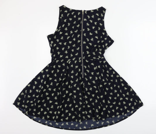 glamourous Womens Blue A-Line Size 12