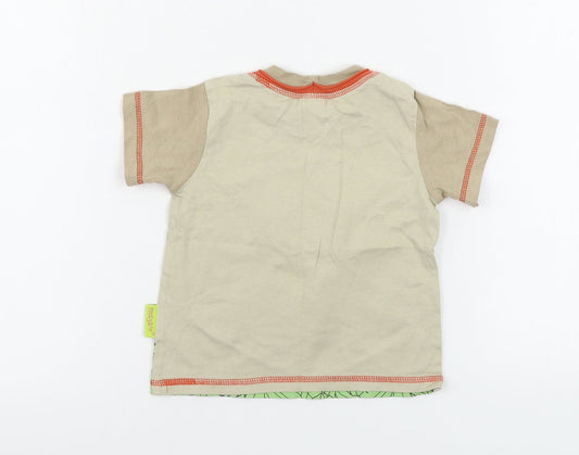 Hooligans Boys Beige Basic T-Shirt Size 2 Years