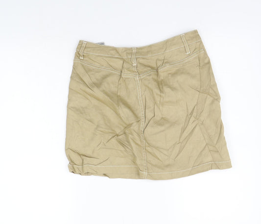 Divided Womens Beige A-Line Skirt Size 8
