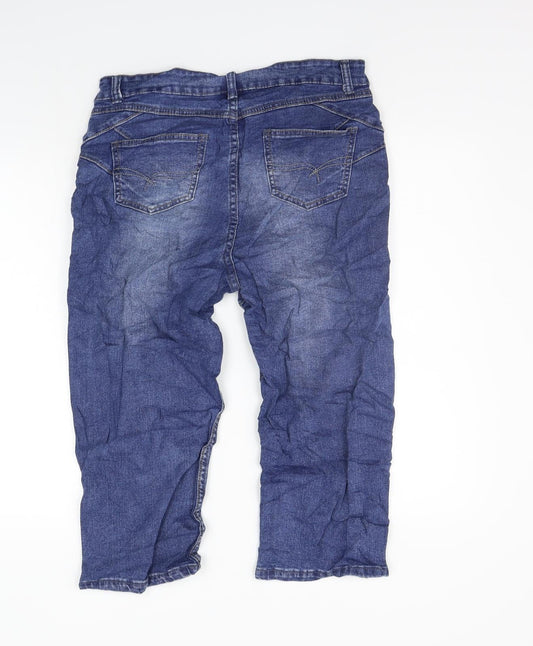 Cotton Traders Womens Blue Straight Jeans Size 12 L20 in