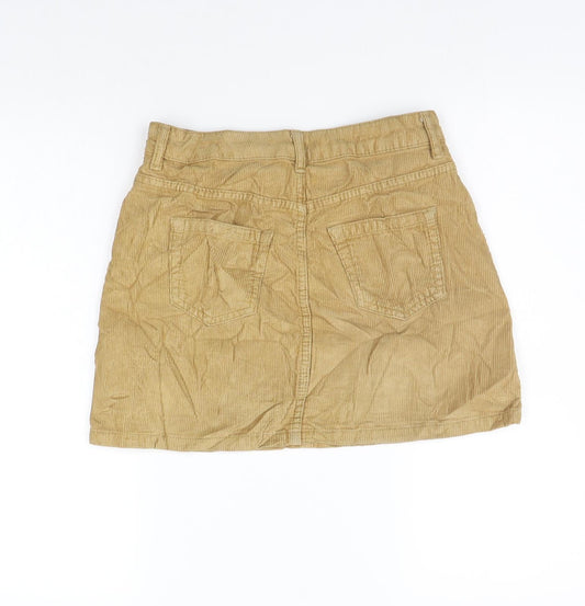 Topshop Womens Beige A-Line Skirt Size 8