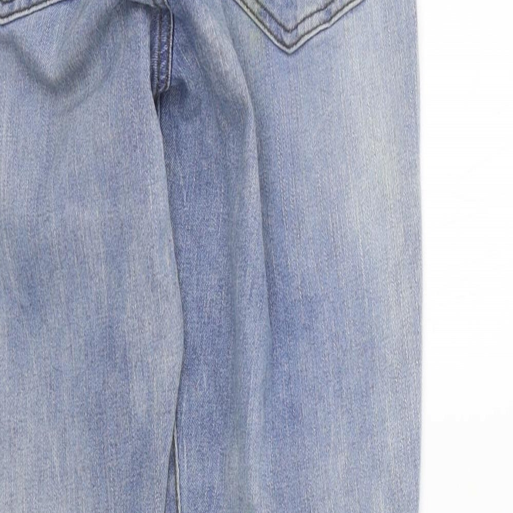 deniem co Womens Blue Straight Jeans Size 8 L25 in