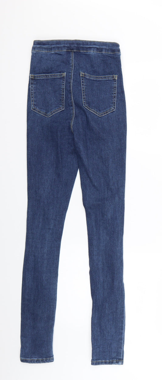 PRETTYLITTLETHING Womens Blue Denim Skinny Jeans Size 6 L26 in