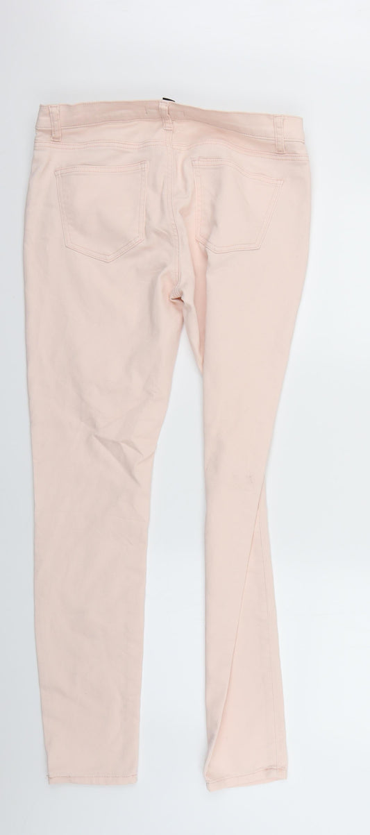 Forever21 Womens Pink Denim Skinny Jeans Size 10 L28 in