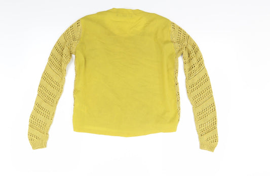 NEXT Womens Yellow Knit Pullover Jumper Size 6