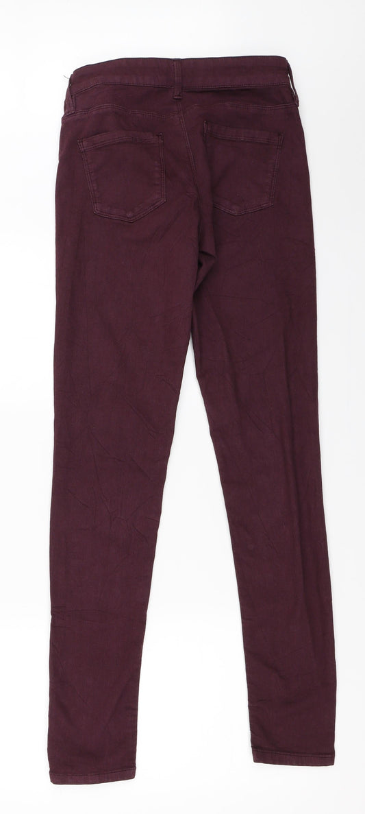 Oasis Womens Purple Skinny Jeans Size 10 L31 in