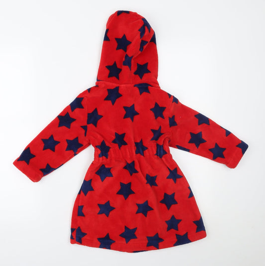 George Boys Red Solid Robe Size 2 Years