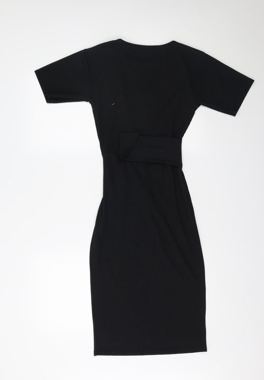 Missguided Womens Black Fit & Flare Size 8