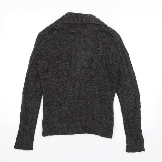 Divided Womens Grey Cardigan Jumper Size 10