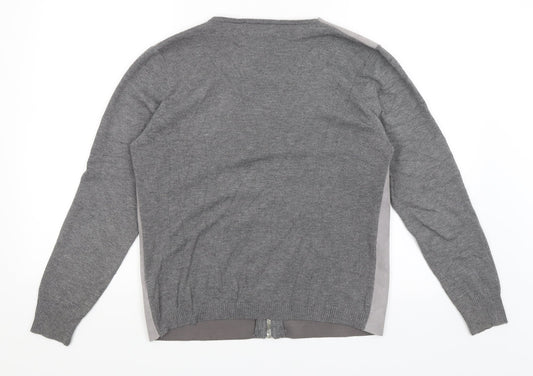 Yenella Womens Grey Full Zip Jumper Size M