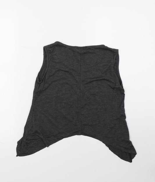 JG designs Womens Grey Basic Tank Size M