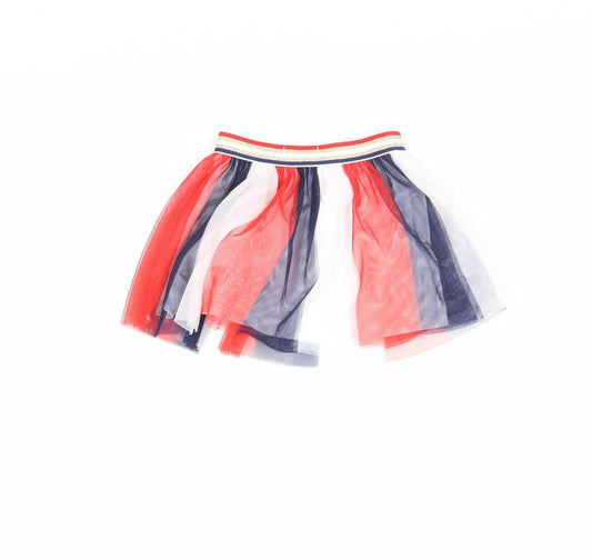 Epic Threads Girls Multicoloured Striped Mini Skirt Size 4 Years