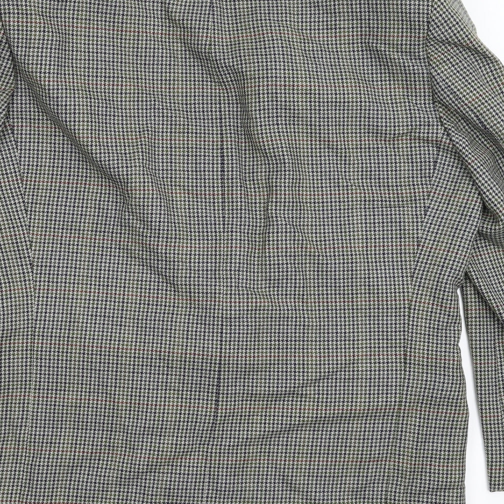 BHS Mens Green Houndstooth Jacket Blazer Size 42
