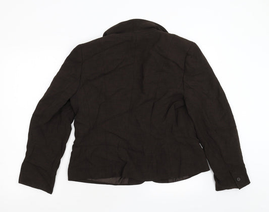 Precis Womens Brown Jacket Blazer Size 16