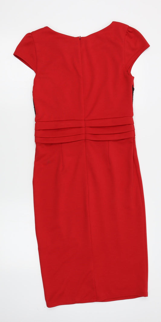 with love jessica Womens Red Pencil Dress Size 10