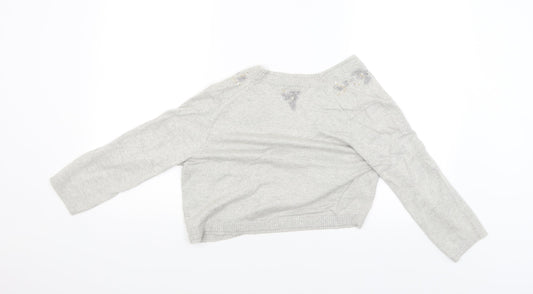 Marks and Spencer Womens Grey Cardigan Jumper Size 14