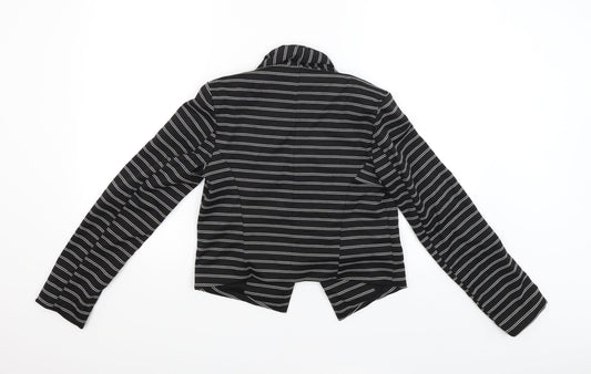 Atmosphere Womens Black Striped Jacket Size 10