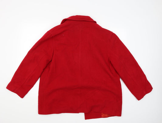 Preworn Womens Red Jacket Coat Size S