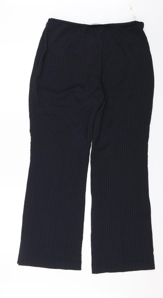 NEXT Womens Blue Striped Dress Pants Trousers Size 16 L29 in