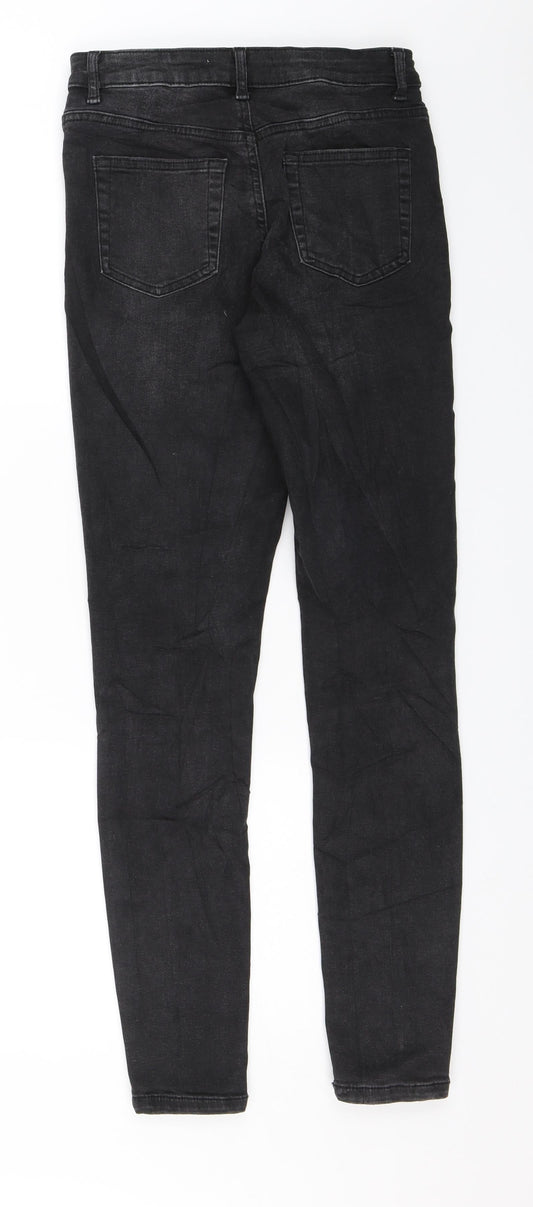 Denim & Co. Womens Black Denim Skinny Jeans Size 10 L28 in