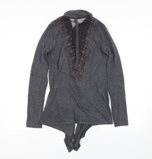 Preworn Womens Grey Cardigan Jumper Size S