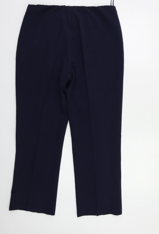 Anista Womens Blue Trousers Size 12 L25 in