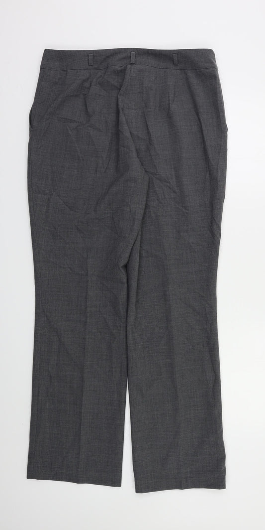 Preworn Womens Grey Dress Pants Trousers Size 14 L30 in