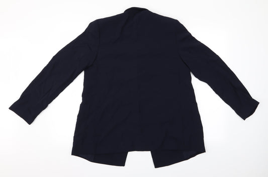 M&S Womens Blue Jacket Blazer Size 10