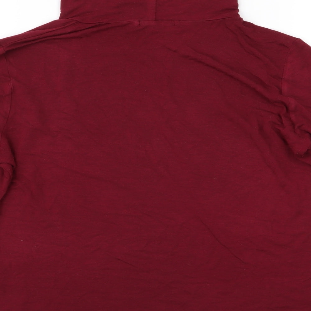 Boohoo Womens Red Basic T-Shirt Size 12
