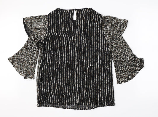 River Island Womens Black Basic Blouse Size 8
