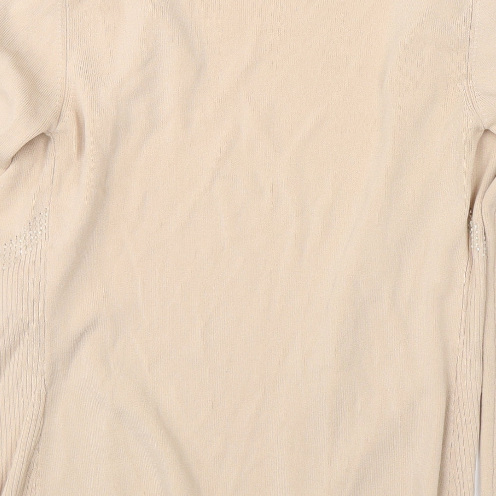Wallis Womens Beige Cardigan Jumper Size 10