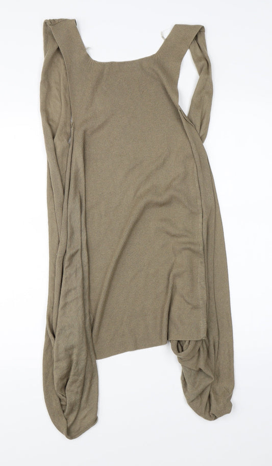 Miss Selfridge Womens Brown Cardigan Jumper Size 10