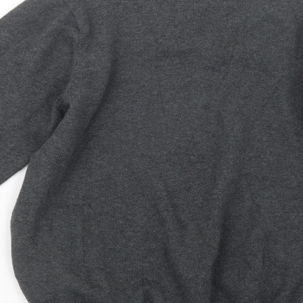 Marks and Spencer Mens Grey Knit Pullover Jumper Size S