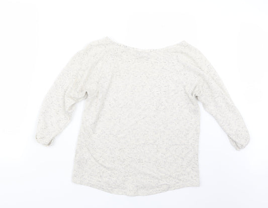 Dorothy Perkins Womens Beige Knit Pullover Jumper Size 8