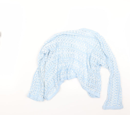 Preworn Womens Blue Knit Cardigan Jumper Size M