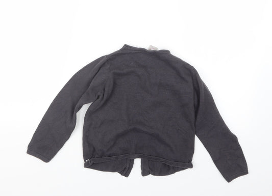 Little Kids Girls Purple Knit Cardigan Jumper Size 6 Years