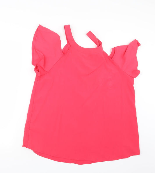 Avon Womens Pink Basic Blouse Size 14