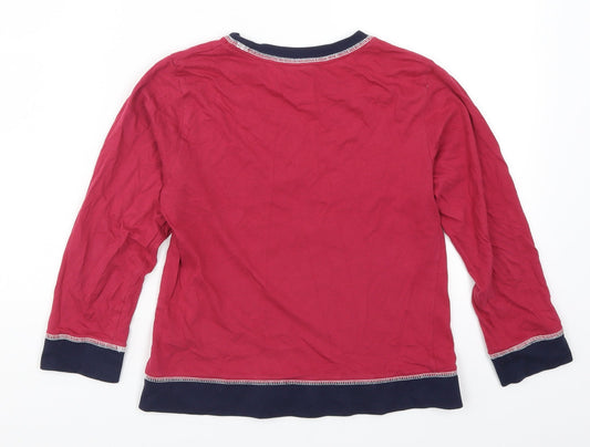 BHS Boys Red Solid Pyjama Top Size 8-9 Years - FB Barcelona